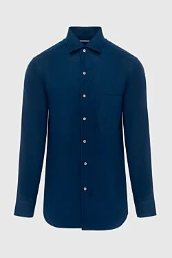 Blue cotton shirt for men