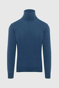 Men's cashmere golf blue