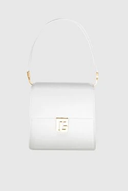 Сумка кожаная белая женская