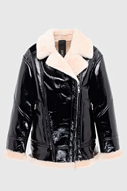 Sheepskin coat black for women