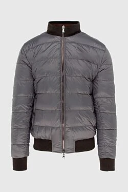 Leather jacket gray for men