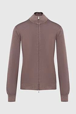 Кардиган из шерсти коричневый мужской