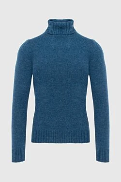 Blue wool jumper for men