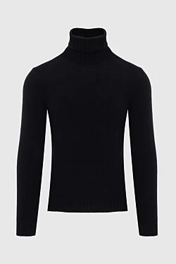 Black woolen jumper for men