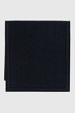 Black woolen scarf for men