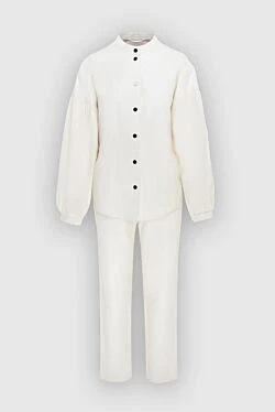 White leather pantsuit for women