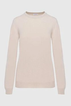 Beige cashmere jumper for women