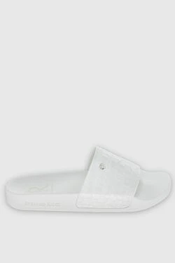 Crocodile leather flip flops white for men