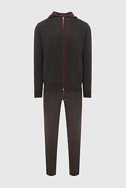 Men's sports suit made of cotton and cashmere brown