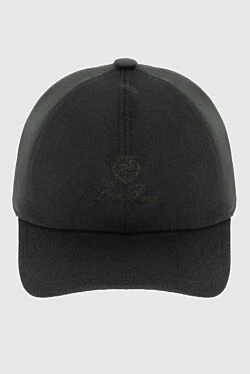 Gray cashmere cap for men