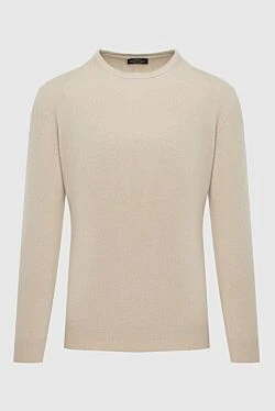 Cashmere jumper beige for men