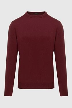 Cashmere jumper burgundy for men