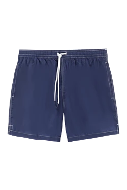 Blue polyester beach shorts for men