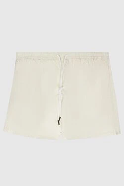 White polyester beach shorts for men