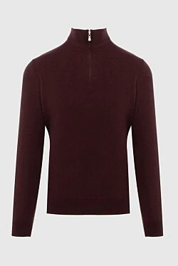 Troyer wool, viscose and cashmere burgundy for men