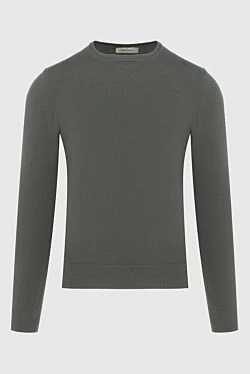 Green cotton jumper. men's