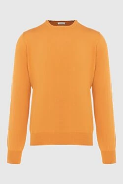 Orange cotton jumper for men