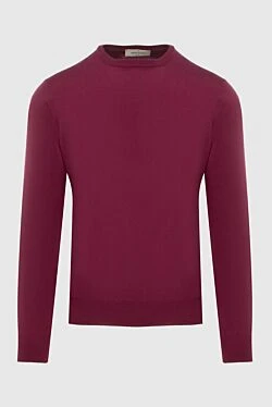 Pink cotton jumper for men