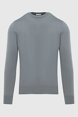 Men's grey jumper made of fine mercerized cotton (markdown)