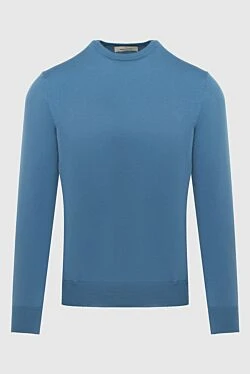 Cotton blue jumper for men