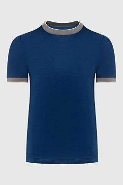 Cotton blue T-shirt for men