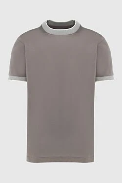 Beige cotton T-shirt for men