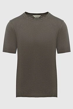 Linen beige T-shirt for men