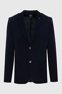 Blue wool jacket for men