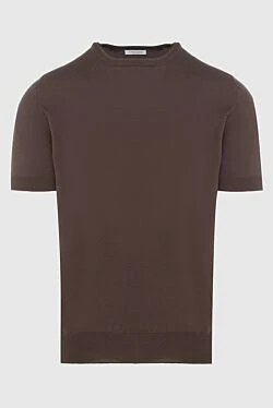 Brown men's short sleeve jumper