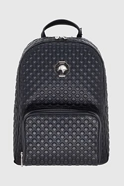 Рюкзак из кожи синий мужской