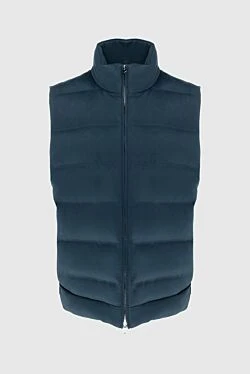 Cashmere vest blue for men