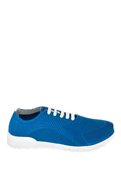 Blue men's textile sneakers