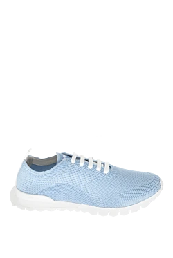 Blue textile sneakers for men