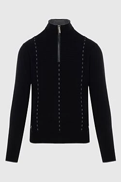 Тройер из кашемира и замши черный мужской