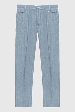 Штани з натуральної бавовни світлий меланж