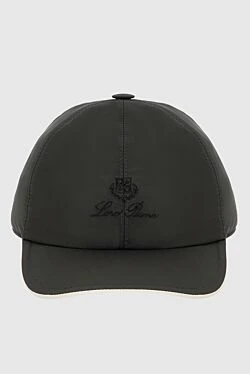 Gray polyamide cap for men