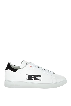 White leather sneakers for men