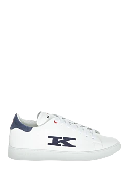 White leather sneakers for men