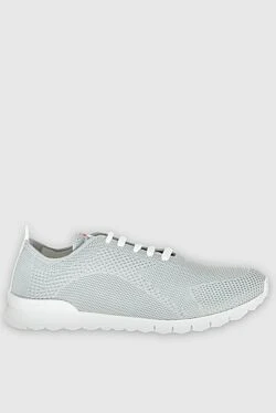 Gray men's textile sneakers