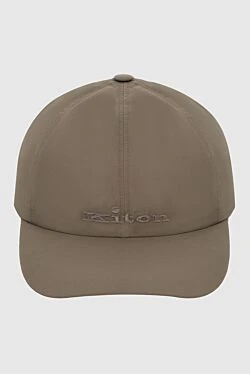 Cap made of cotton and polyamide green for men