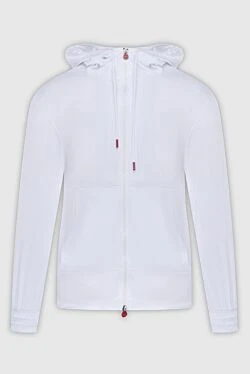 Hoodie for men made of cotton white