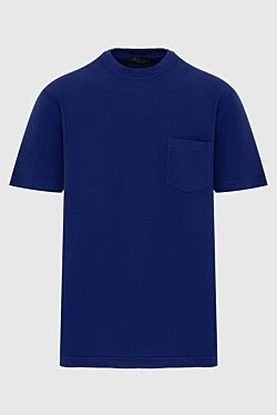 Blue cotton T-shirt for men