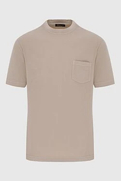 Beige cotton T-shirt for men