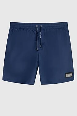 Blue polyester beach shorts for men