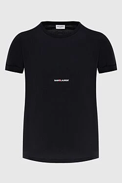 Black cotton T-shirt for men