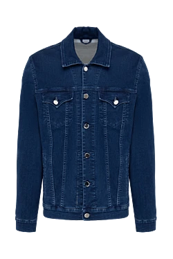 Куртка джинсова з бавовни синя чоловіча