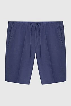 Men's shorts made of purple linen