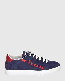 Blue nylon sneakers for men