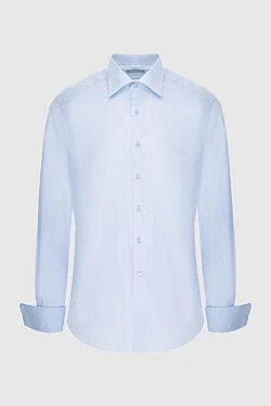 Сорочка бавовняна чоловіча ніжно-блакитна з французькими манжетами