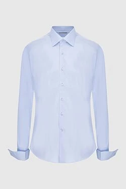 Сорочка чоловіча блакитна бавовняна класична